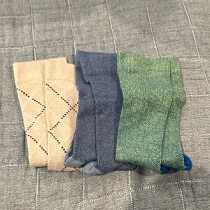 Womens Wellow Compression Socks - Beige, Blue, Green